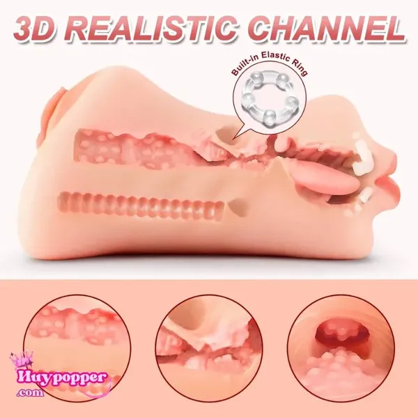 Âm Đạo Giả Sakura 2 Đầu – Silicon 800g Siêu Mềm Mại & Se Khít