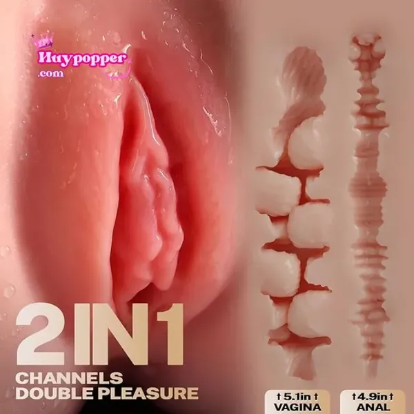 Mông Giả Silicon Bella 1.9kg – Thiết Kế 2 Lỗ Se Khít & Gân Gai 3D