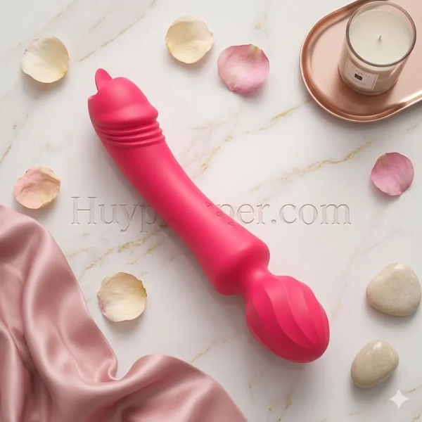 Chày Rung Liếm Akasi - Đầu Rung & Lưỡi Ngoáy 2in1
