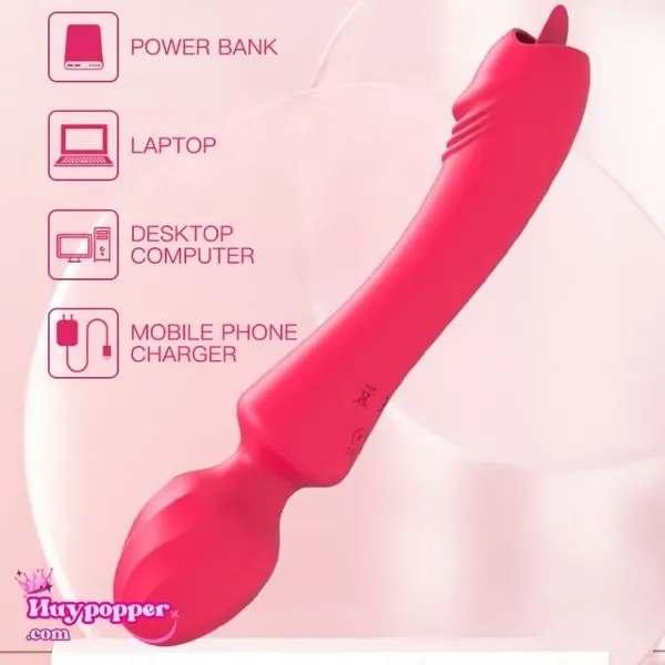 Chày Rung Liếm Akasi - Đầu Rung & Lưỡi Ngoáy 2in1