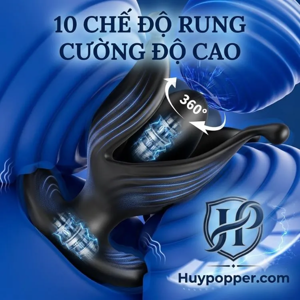 Butt Plug Hậu Môn Triton Cánh Hoa Xoay 360° Kết Nối App