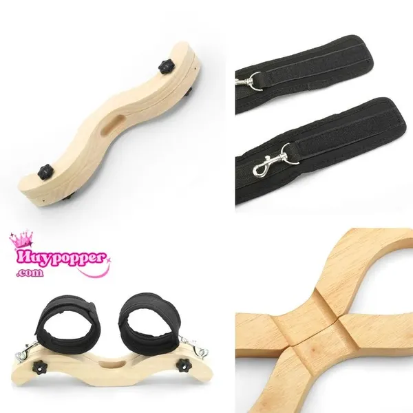 Cùm Gỗ BDSM Kẹp Tinh Hoàn Hades - Trói Cổ Chân Ép Tư Thế Quỳ Phục Tùng