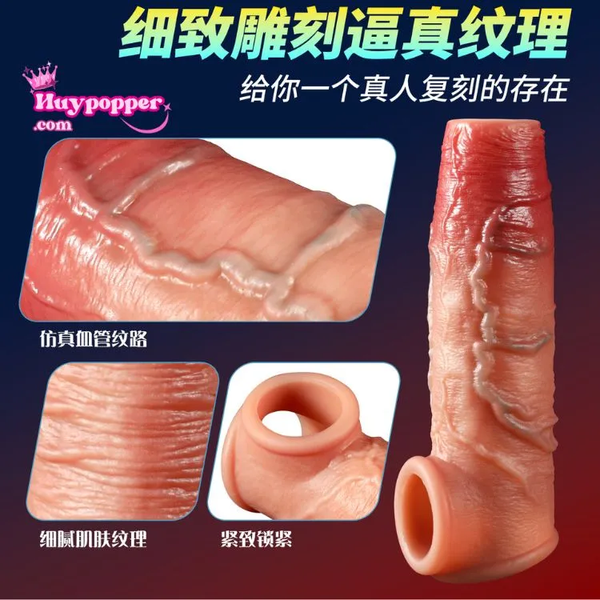 Đôn Dên Quai Đeo Hở Quy Đầu Dragon - Kéo Dài Thời Gian, Gân Nổi Kích Thích Điểm G