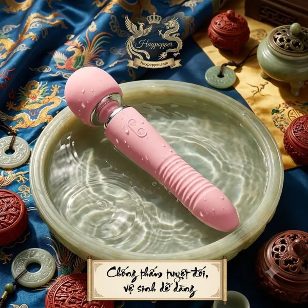 Chày Rung Thụt Hai Đầu Blossom Cao Cấp – Thiết Kế 2 Trong 1 Tự Động Thụt Thò 11cm Kèm Sưởi Ấm Thông Minh