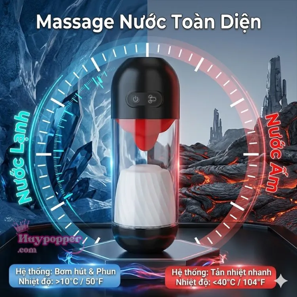 Máy thủ dâm nam chế độ ngậm bú ngập nước Ababa