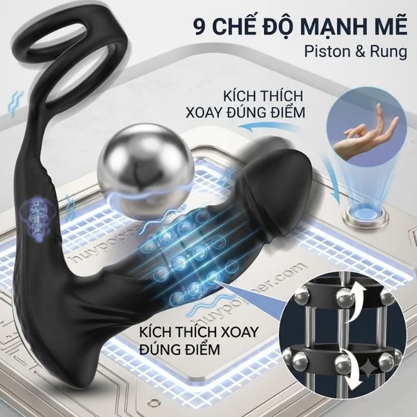 Dụng cụ điểm G nam Valerius kết nối App – Thiết kế ngoáy móc đa chức năng