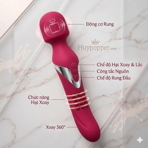 Chày rung massage xoay lắc Flavia cao cấp điểm G