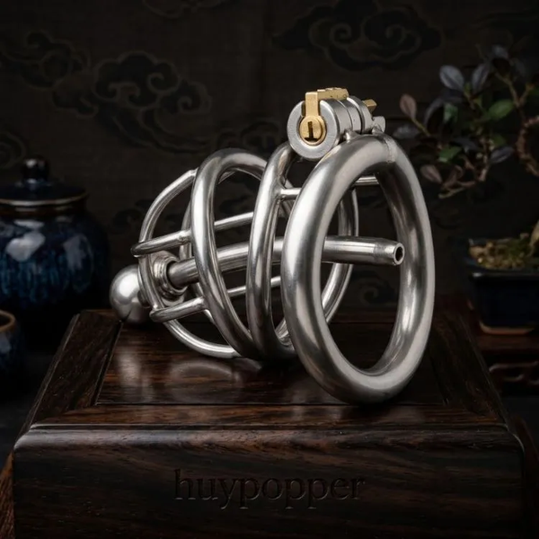 Khóa trinh tiết inox Gubernator cao cấp tích hợp thanh thông tiểu inox