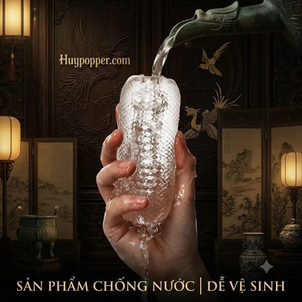 Cốc thủ dâm nam Perseus trong suốt có vỏ ngụy trang, chống nước