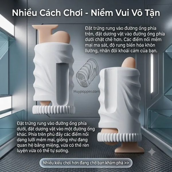 Cốc Tự Sướng 2 Đường Ống Monroe – Trứng Rung Nam Châm Công Suất Khủng