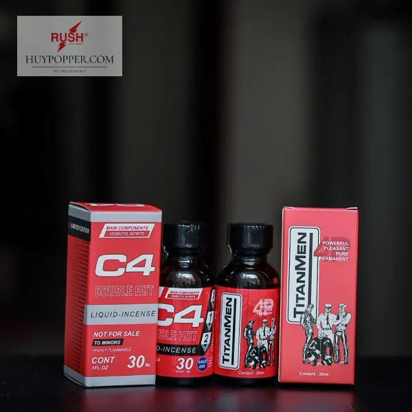 Combo Popper C4 Titanmen Đỏ 30ml