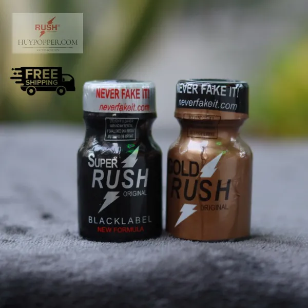 Combo 2 chai Popper Gold Rush - Super Rush Đen