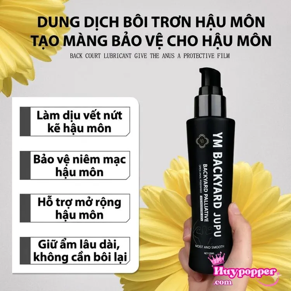 Gel bôi trơn hậu môn giảm đau YM Backyard Jupu 120ml - Giúp dễ thâm nhập và co giãn cơ vòng