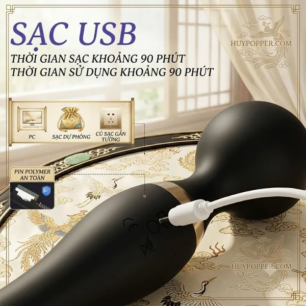 Gậy Rung 2 Đầu Verna Động Cơ Cực Mạnh – Rung Đa Điểm Dành Cho Người Khó Lên Đỉnh
