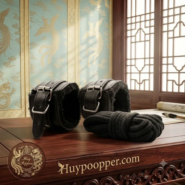 BDSM Kit 10 Món Da PU Lót Lông Cao Cấp | Bộ Đồ Chơi BDSM Cho Người Mới