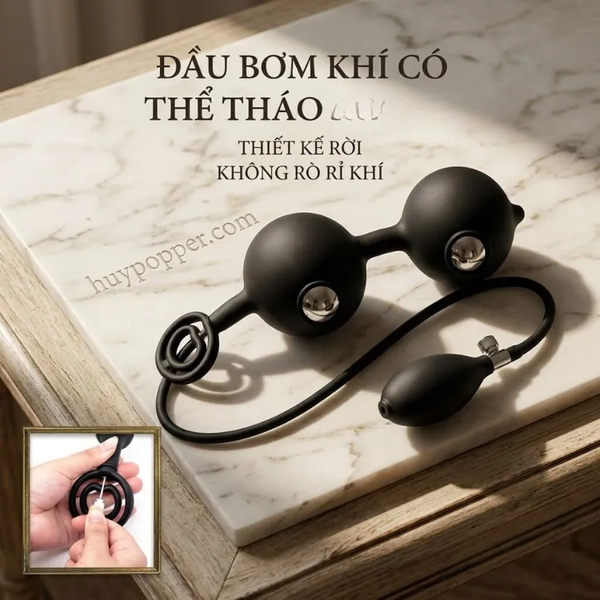 Butt Plug bơm hơi 2 điểm kích thích Murex - Tháo rời đầu bơm, an toàn tuyệt đối
