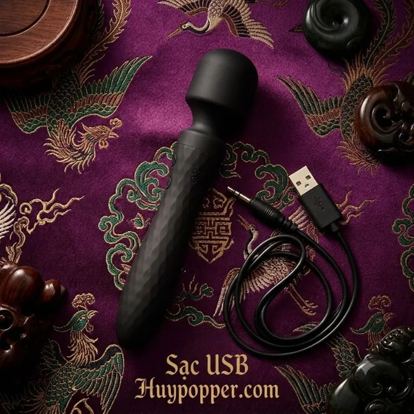 Máy Massage 2 Đầu Black Diamond Silicone 100% Chống Nước Toàn Thân