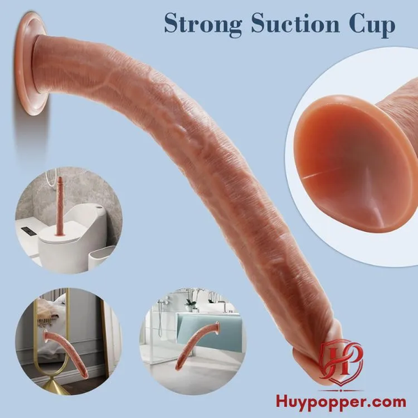 Dương Vật Giả Hít Tường Longinus Siêu Dài 36cm Silicon Êm Chống Nước