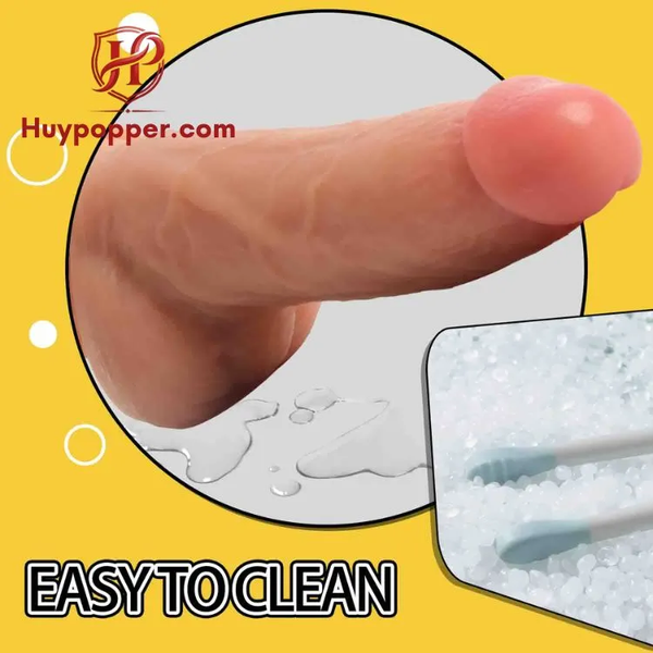 Dương Vật Giả Silicon Size To Pondus 18cm, Hít Đế Chắc Nhiều Tư Thế