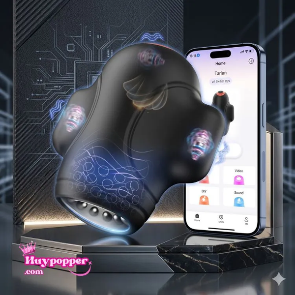 Máy Thủ Dâm Cao Cấp 5 Trong 1 Điều Khiển App iOS Chống Xuất Tinh Sớm