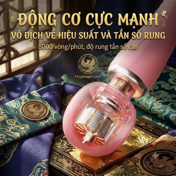 Chày Rung Thụt Hai Đầu Blossom Cao Cấp – Thiết Kế 2 Trong 1 Tự Động Thụt Thò 11cm Kèm Sưởi Ấm Thông Minh