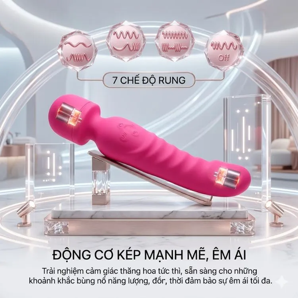 Chày rung động cơ kép Sparta cao cấp sưởi ấm thông minh