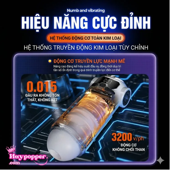 Máy Thủ Dâm Tự Động Space-X Thụt Hút Cực Bốc Khoái Cảm Vô Tận