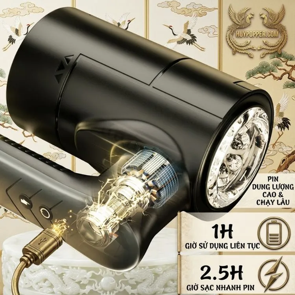 Máy Sục Tự Động Cho Nam Giới Sylvia | Tay Cầm Trợ Lực Thụt Thò 9 Chế Độ Cực Mạnh