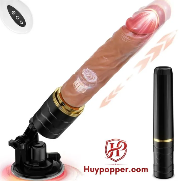 Dương Vật Giả Augustus Thụt Rung Tự Động Đế Hít Xoay 180 Độ