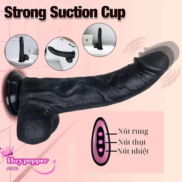 Dương vật giả châu phi rung thụt tự động