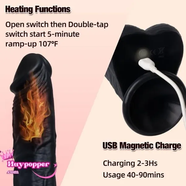 Dương vật giả châu phi rung thụt tự động