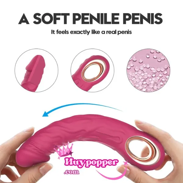 Dương vật giả silicon cầm tay có rung