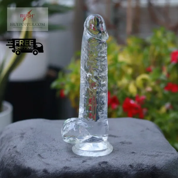 Dương Vật Giả Gắn Tường Trong Suốt Size 21cm