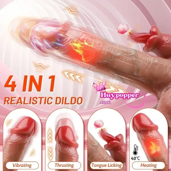 Dương vật giả tự động rung thụt siêu thật