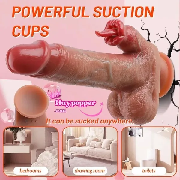 Dương vật giả tự động rung thụt siêu thật