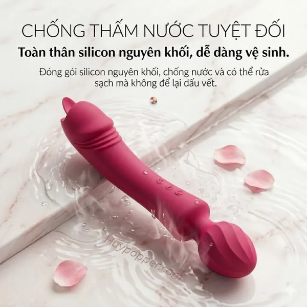 Chày Rung Liếm Akasi - Đầu Rung & Lưỡi Ngoáy 2in1