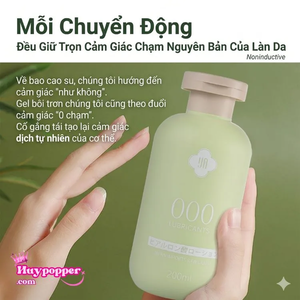 Gel Bôi Trơn 000 Tự Nhiên Cấp Ẩm HA Siêu Mượt Lâu Khô