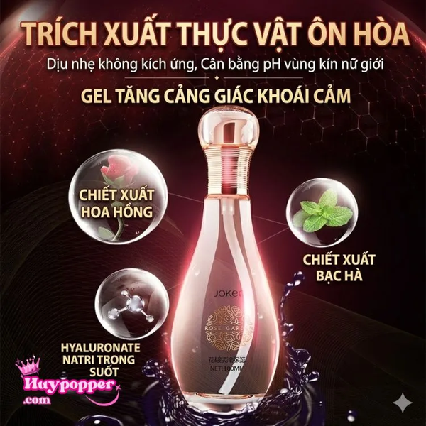 Gel bôi trơn cho da nhạy cảm JOKER Rose Garden - Cân bằng pH vùng kín, dịu nhẹ không kích ứng