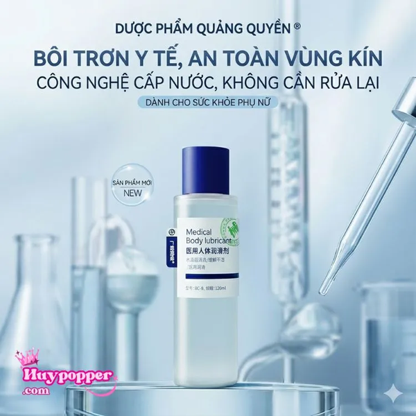 Gel Bôi Trơn Cơ Thể Medical Blue Cấp Nước Không Cần Rửa