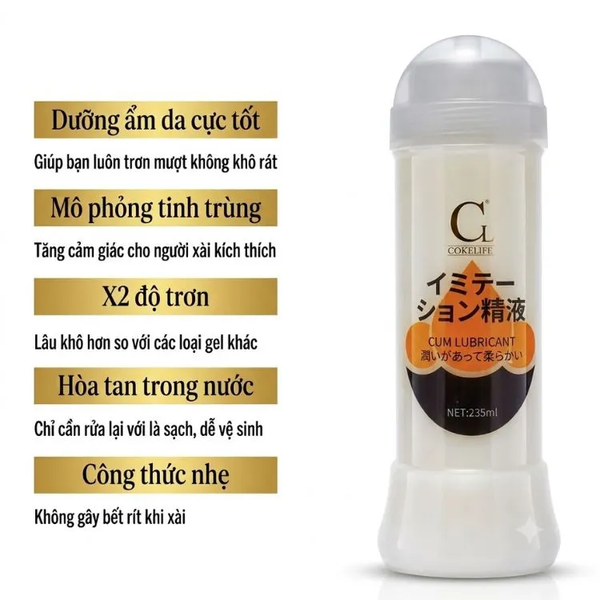 Gel Bôi Trơn Cokelife Mô Phỏng Tinh Trùng Dưỡng Ẩm 235ml