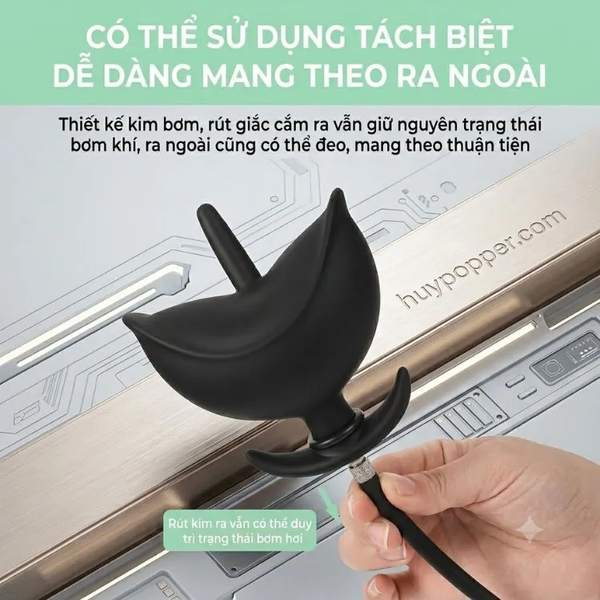 Butt plug bơm hơi Flavian – Dụng cụ tập mở rộng hậu môn fisting an toàn