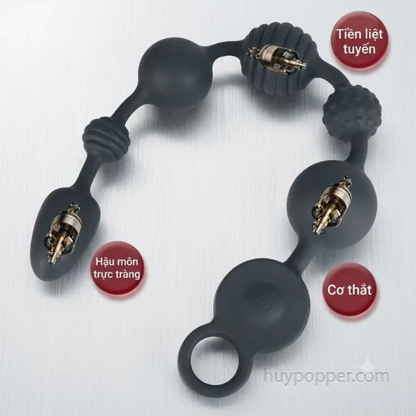 Chuỗi bi vô cực Rufus – Dòng anal beads 3 mô-tơ rung cực mạnh siêu sướng