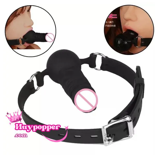 Đồ Chơi BDSM bóng bịt miệng kèm dương vật