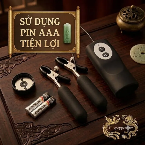 Kẹp Ti Có Rung Uriel | Đầu Bọc Silicon Êm Ái Không Đau