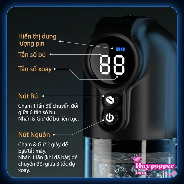 Máy Tự Sướng Tự Động Supa Động Cơ Xoay Hút Có Lưỡi Liếm Chân Thực