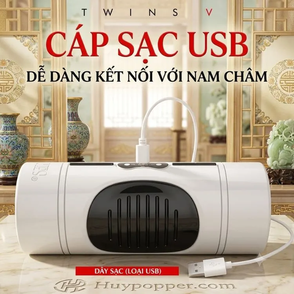 Cốc Thủ Dâm 2 Đầu Rung Youcups Twins V | Động Cơ Kép 12 Chế Độ Rung Cực Mạnh