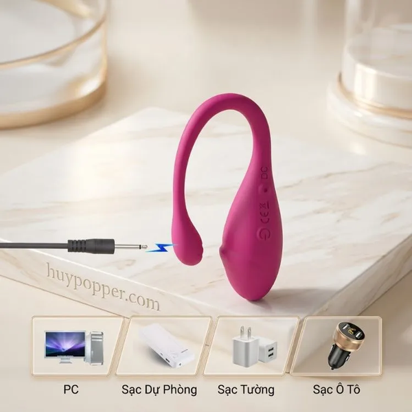 Trứng rung Mini love hình nòng nọc silicon cao cấp mềm mịn