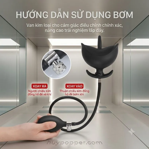 Butt plug bơm hơi Flavian – Dụng cụ tập mở rộng hậu môn fisting an toàn