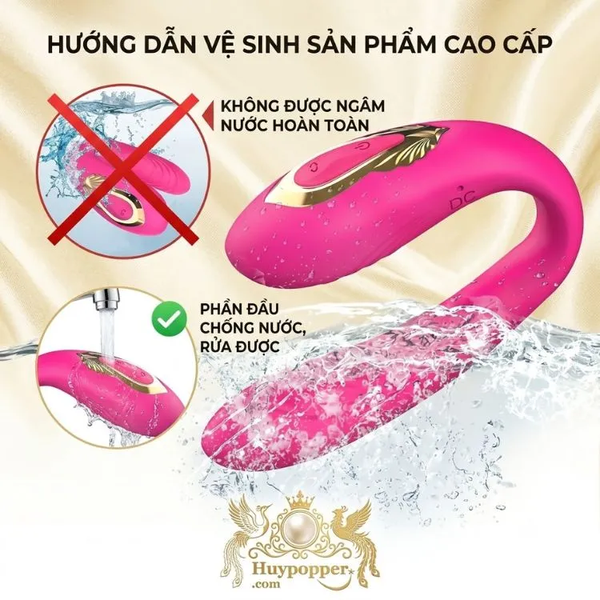 Phoenix U-Vibe: Trứng Rung Đôi Điều Khiển Remote - Đầu Xoáy 360 Độ Kích Thích Kép