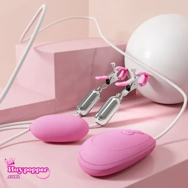 Kẹp ti rung kèm trứng kích thích 10 chế độ